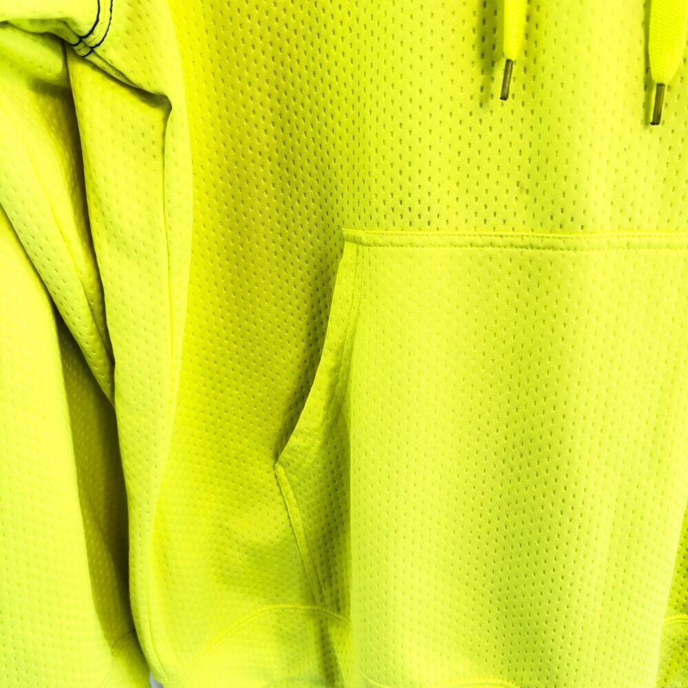 🦇 Batman Neon Yellow Performance Hoodie – Men’s Large 🦇 - Picture 3 of 7